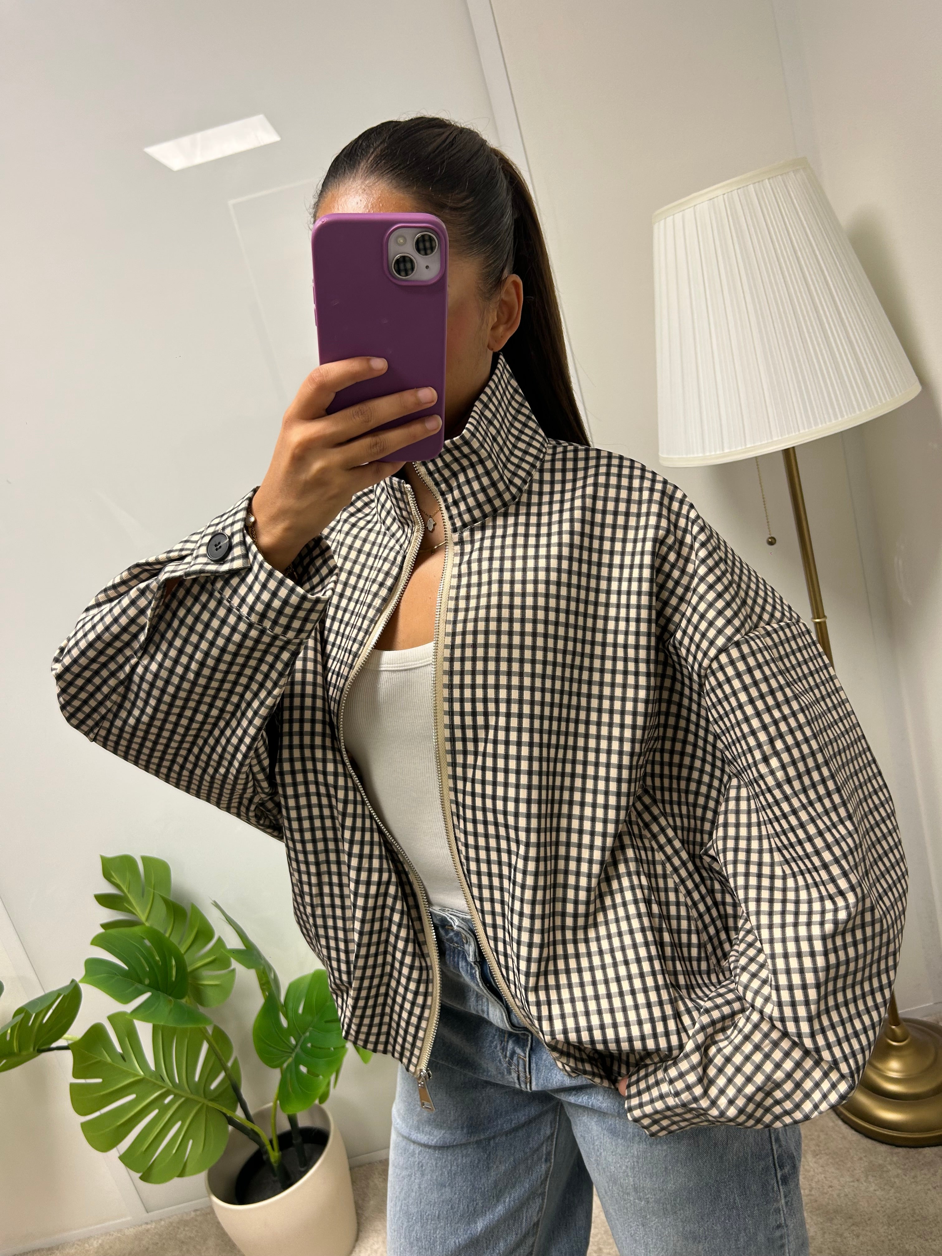 Veste imprimé carreaux Ezaïa