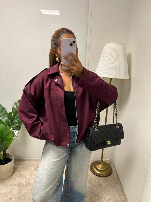 Veste bombers suédine en daim RAYLA