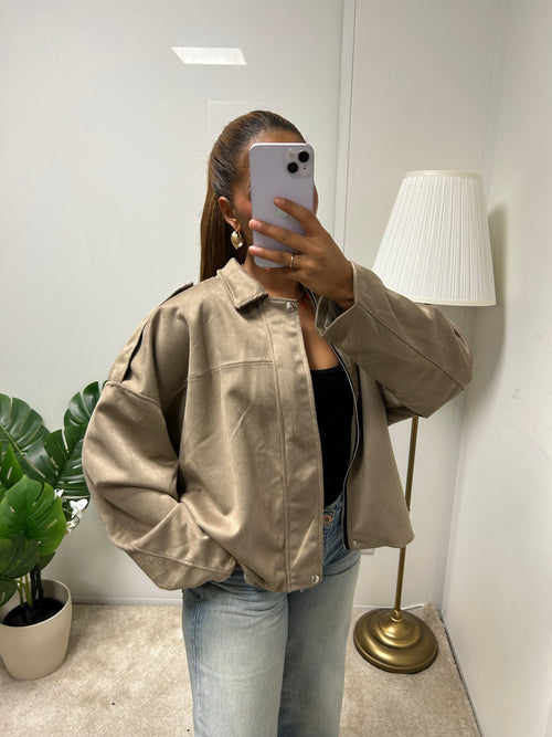 Veste bombers suédine en daim RAYLA