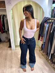 Jeans Hatice coutures blanches