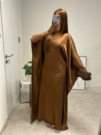 Abaya Leïla [marron satiné]