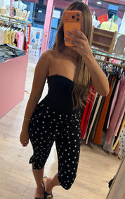 Bermuda jeans a pois Maelle taille basse