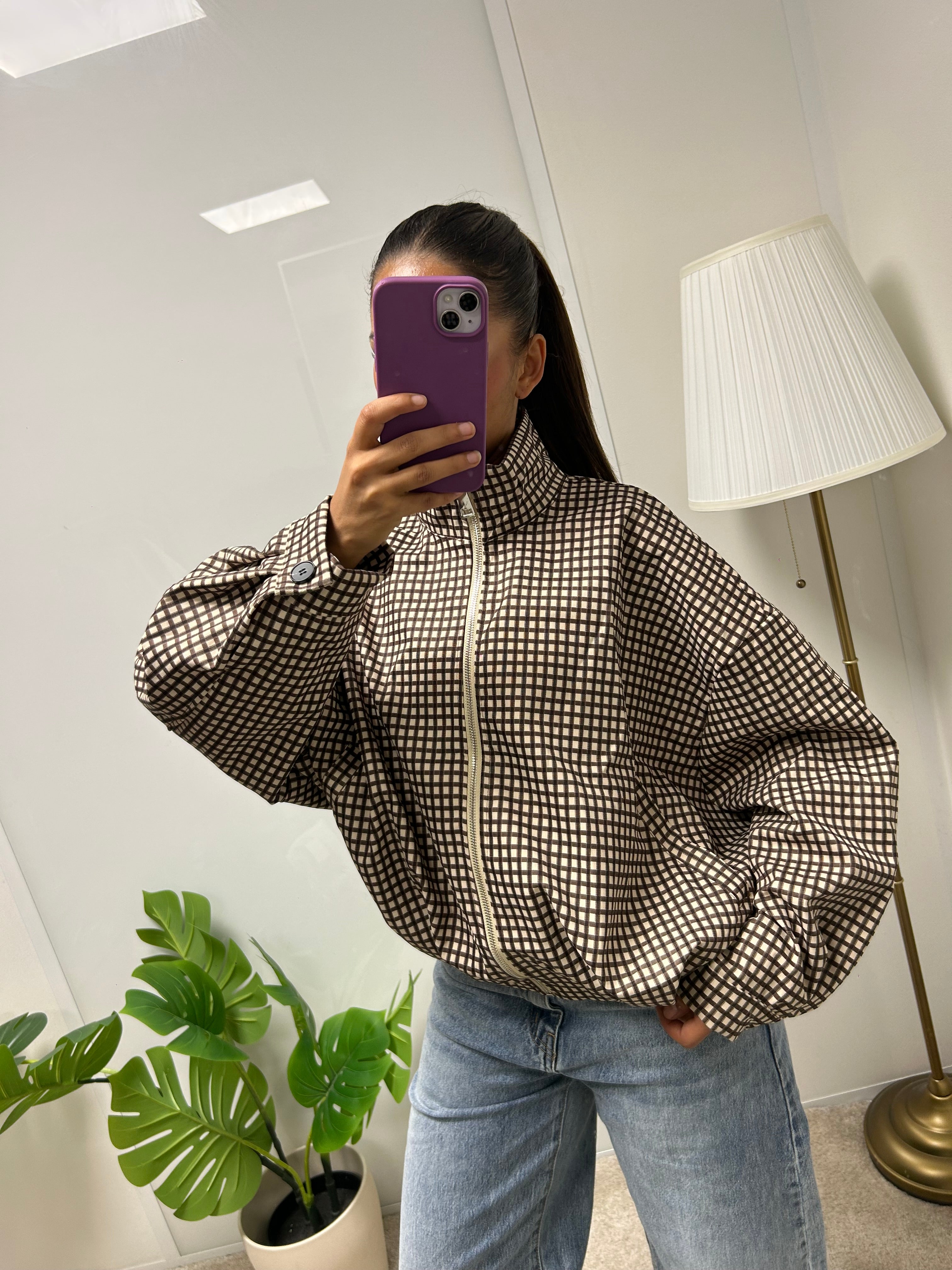 Veste imprimé carreaux Ezaïa