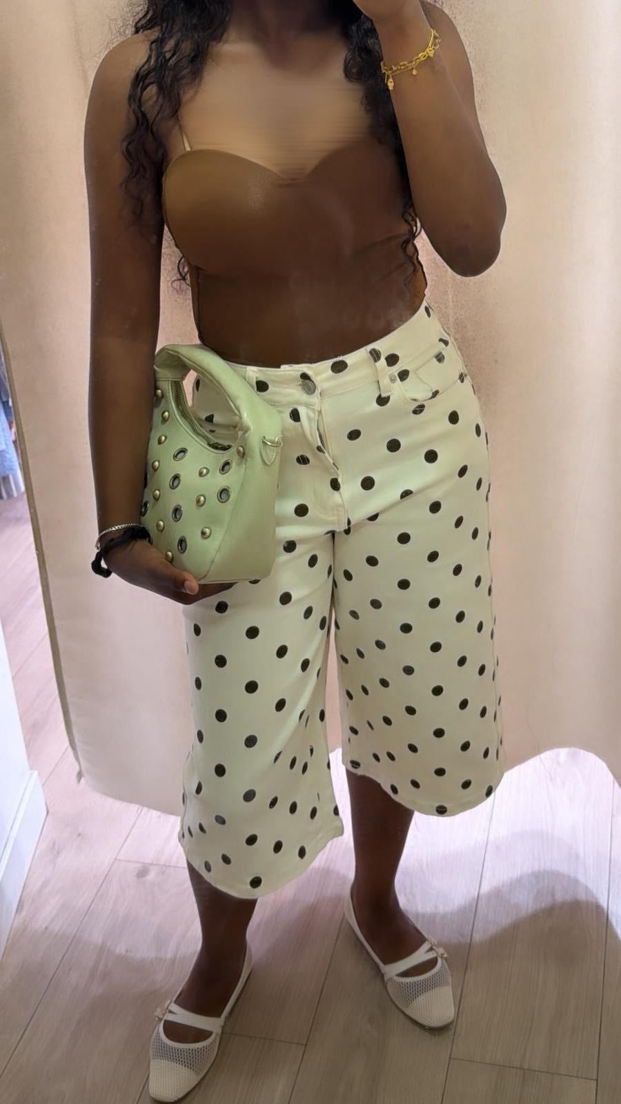 Bermuda jeans a pois SOFIA