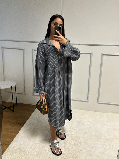 Robe chemise Nour [gris]