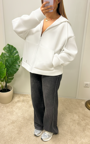 Gilet oversize à capuche nora