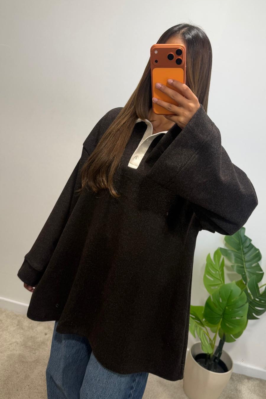 Sweat Oversize à Col Polo LÉONIE