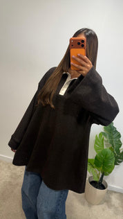 Sweat Oversize à Col Polo LÉONIE