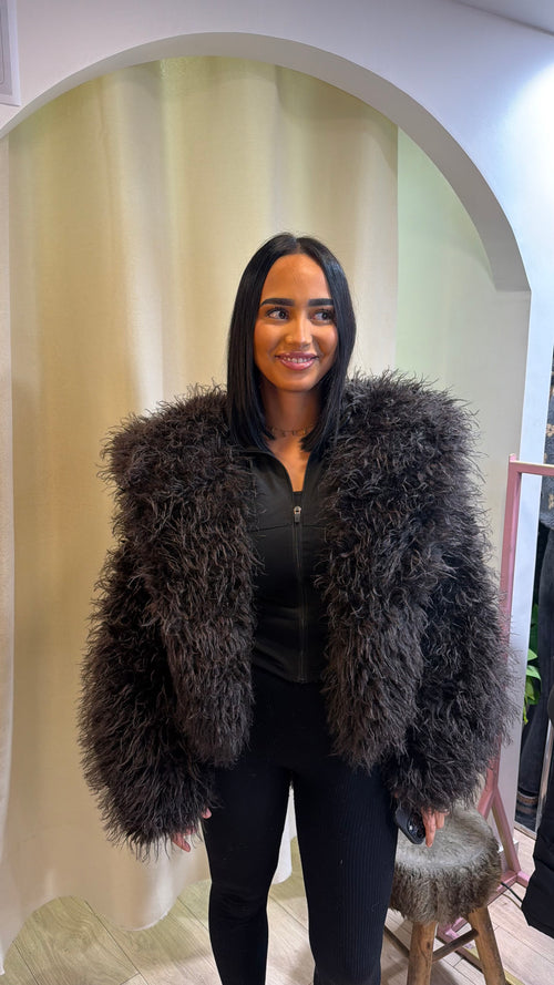 Fourrure a capuche LENA