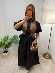 Robe chemise longue manches bouffantes CILIA