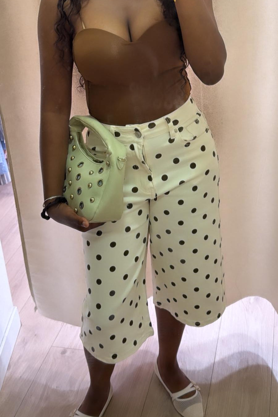Bermuda jeans a pois SOFIA