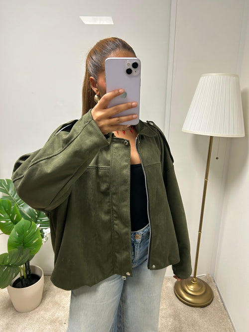 Veste bombers suédine en daim RAYLA