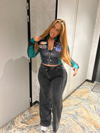 Jeans DALIDA [Noir] CHINÉ (T6049-1)