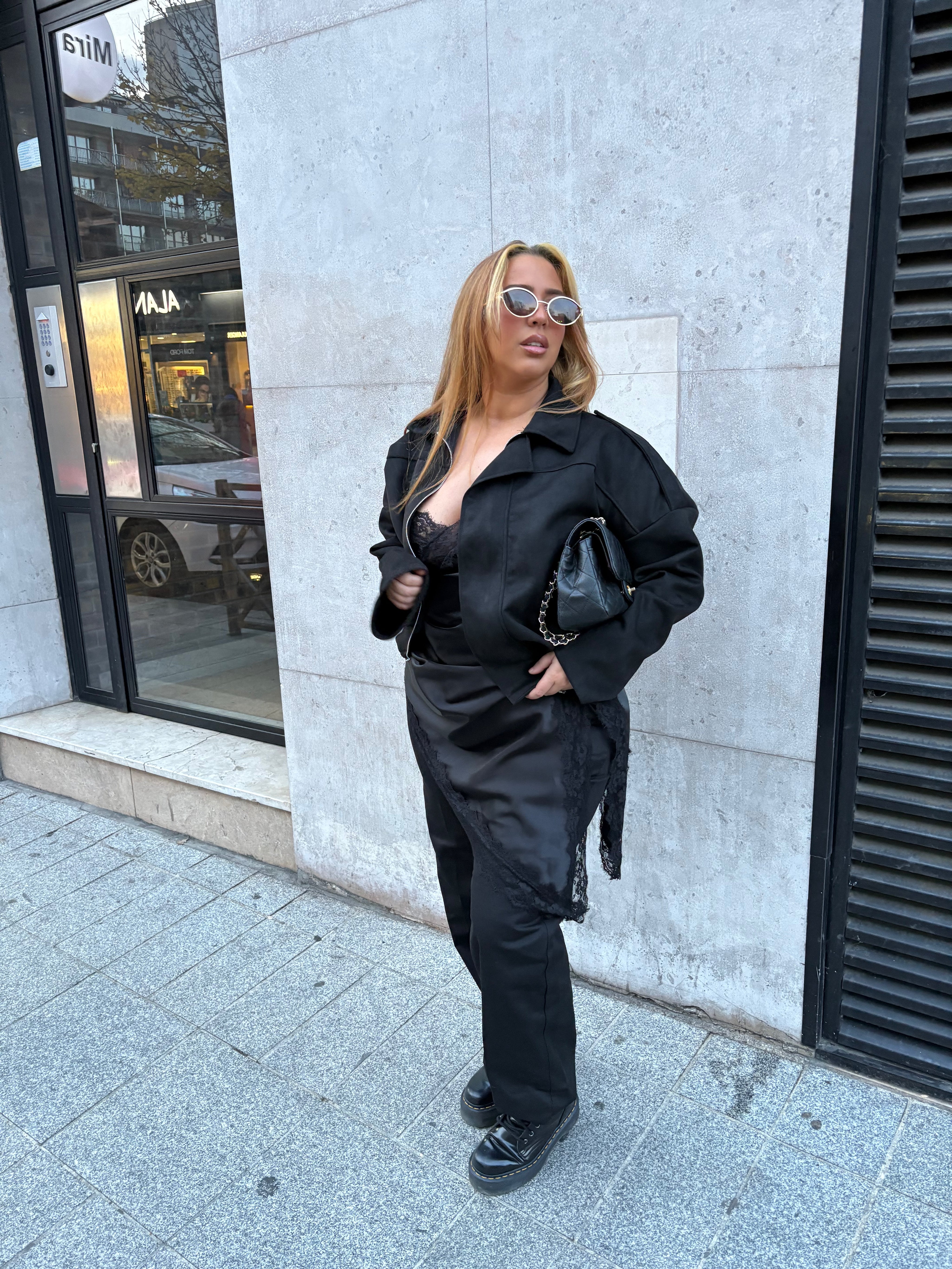 Veste bombers suédine en daim dania