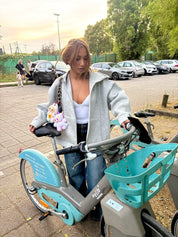 Gilet oversize à capuche nora