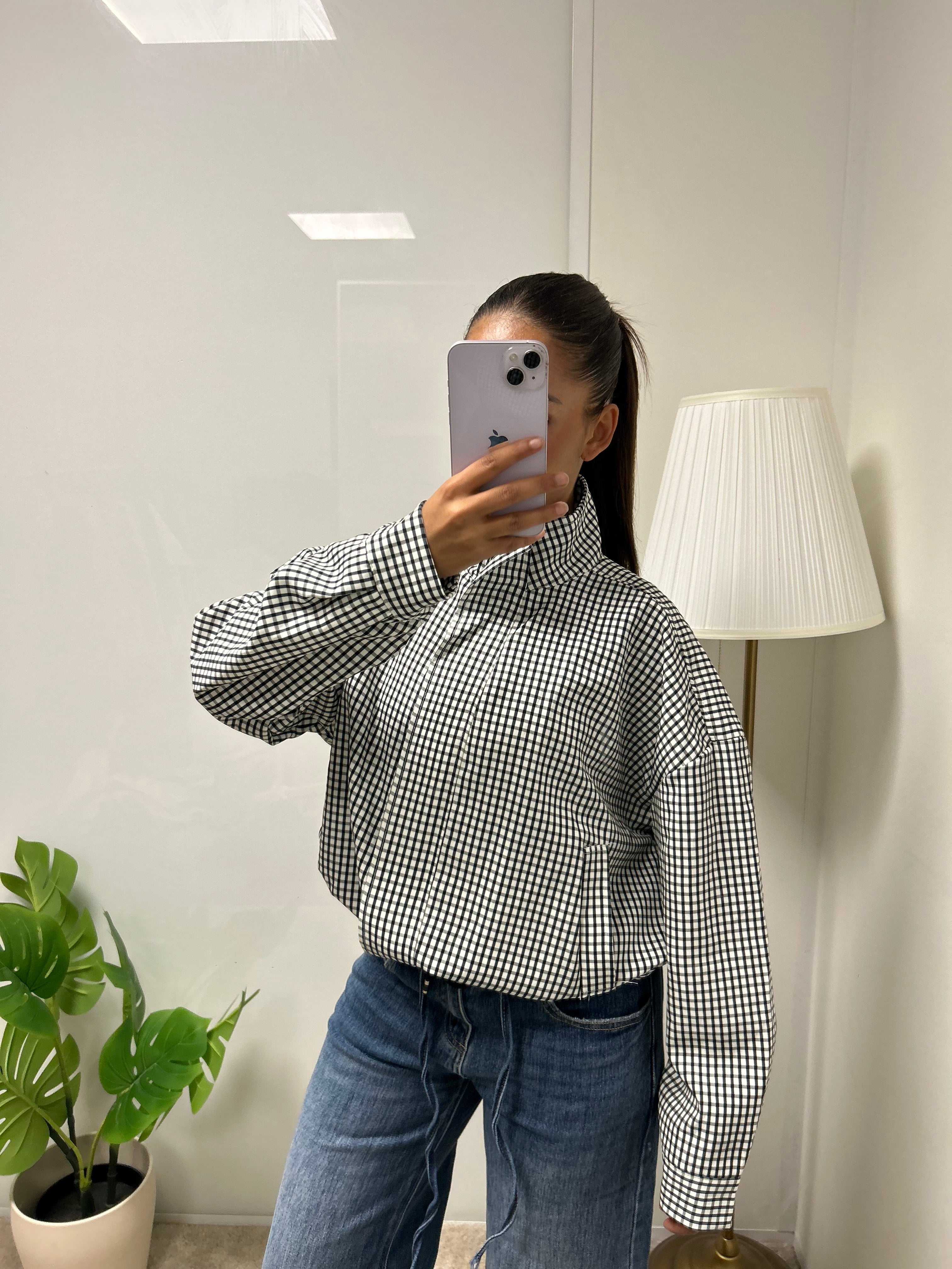 Veste imprimé carreaux Linaya