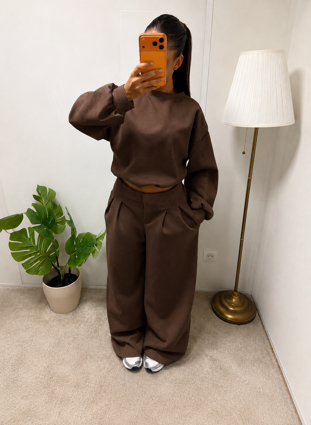 Ensemble Leïla pantalon coupe droite