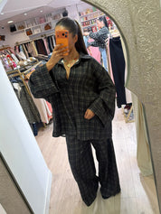 Ensemble Oversize à carreaux Loane