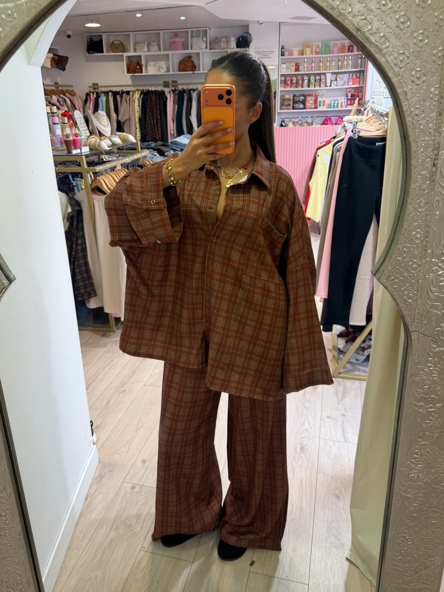 Ensemble Oversize à carreaux Loane