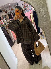 Ensemble Oversize à carreaux Loane