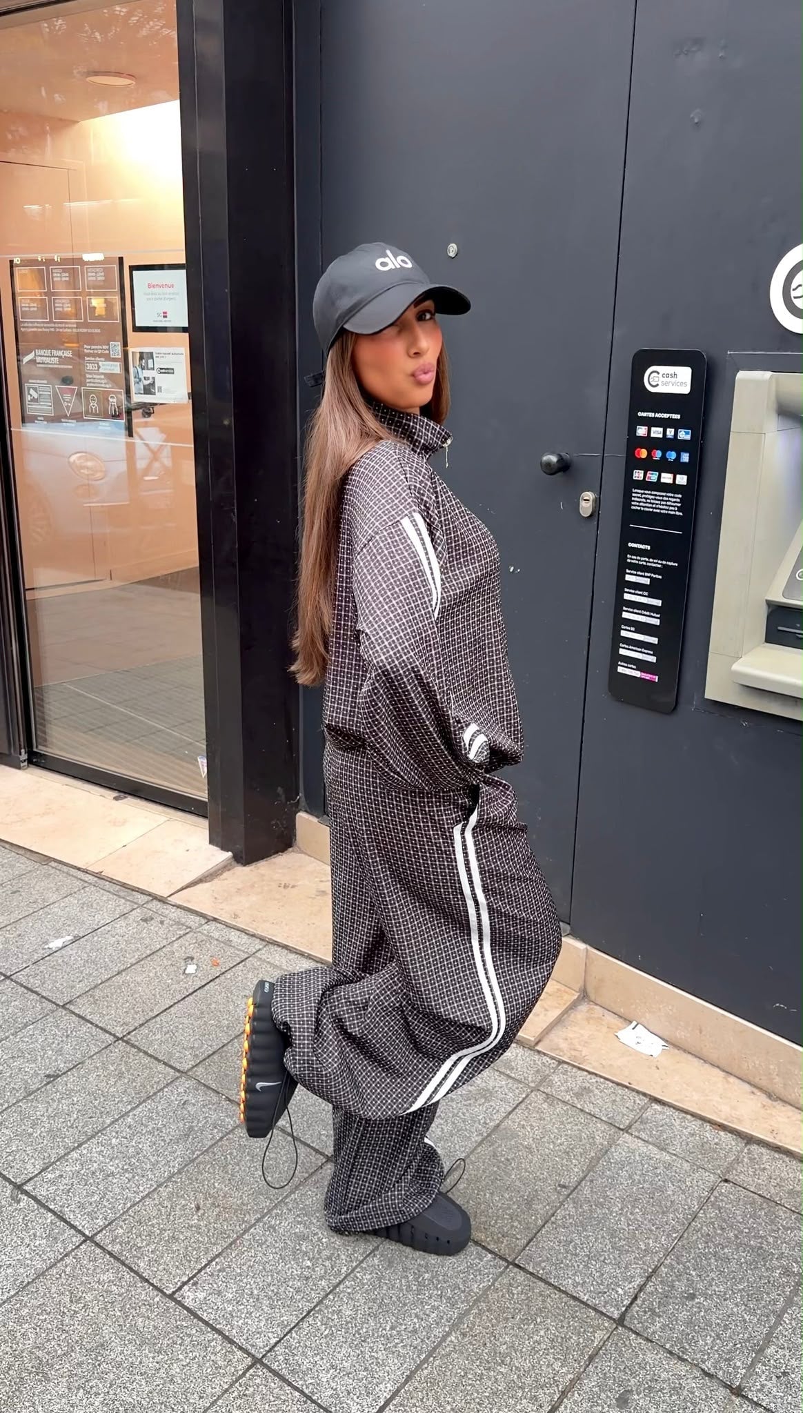 Ensemble jogging à carreaux RIHAM