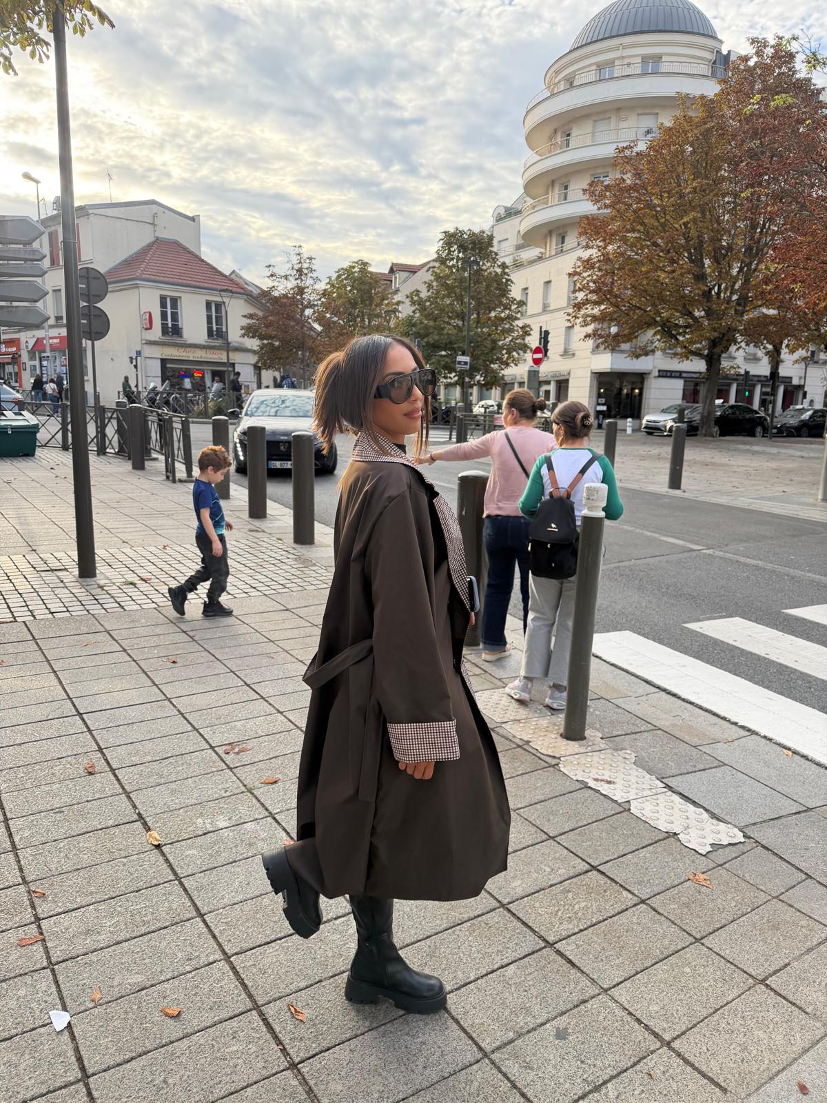 Trench ELAYNA double imprimé