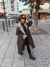 Trench ELAYNA double imprimé