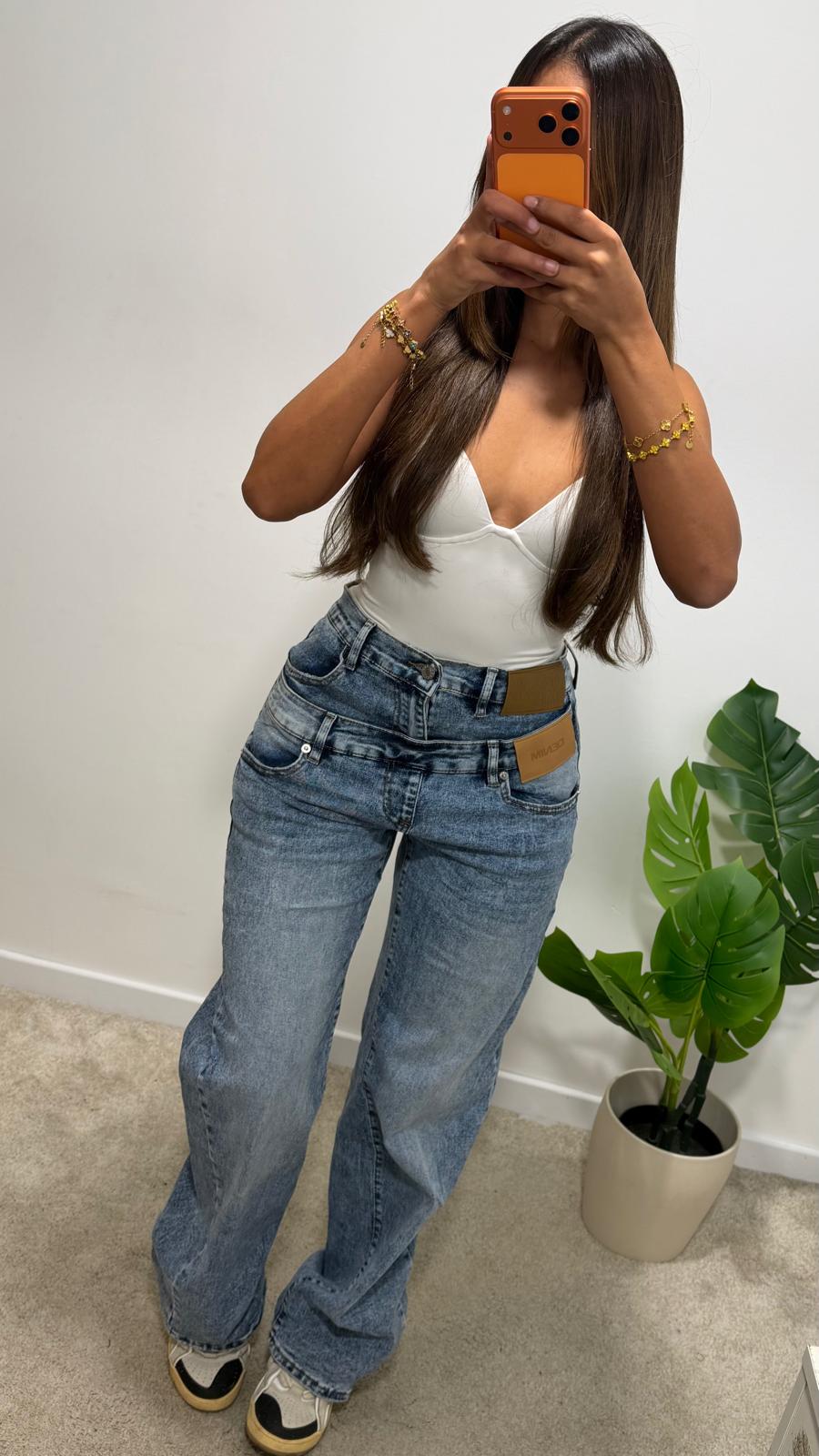 Jean wide leg taille haute SAMIA