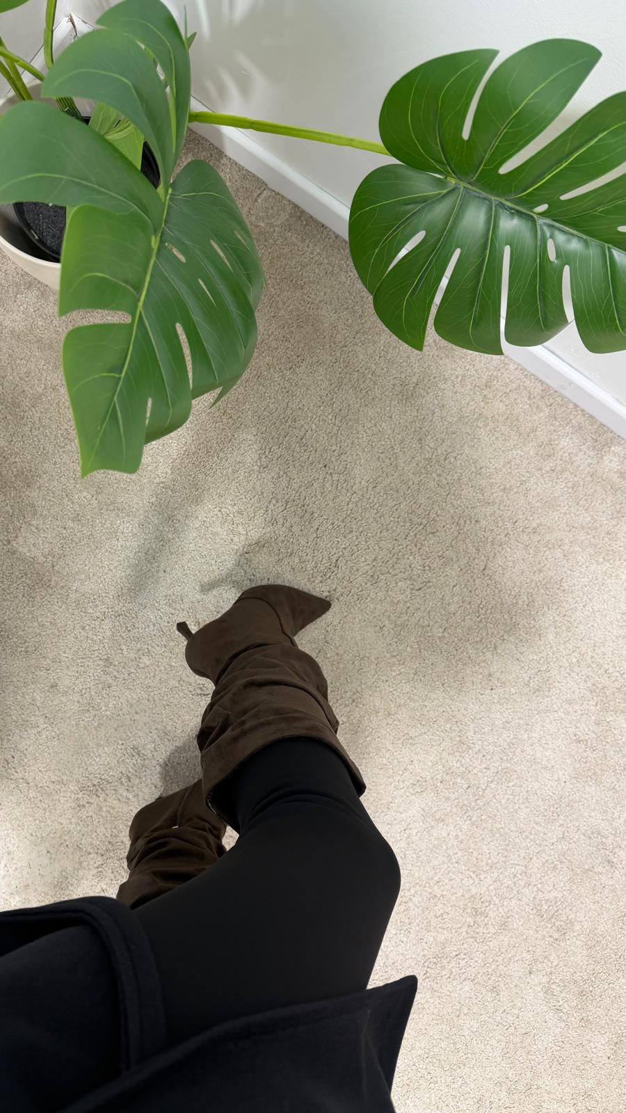 Bottes en suédine effet bouffante a talons MIRA