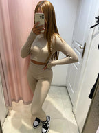 Ensemble Melanie plissé Beige (2944)