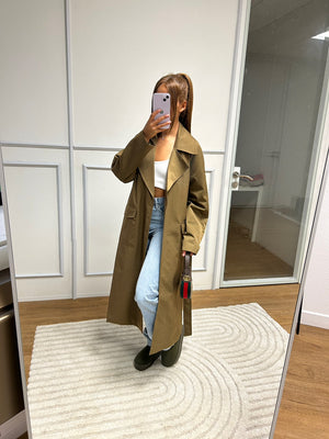 Trench marron discount