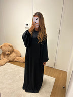 Abaya Manche Ballon noir