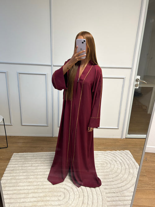 Abaya à Zip (rouge)