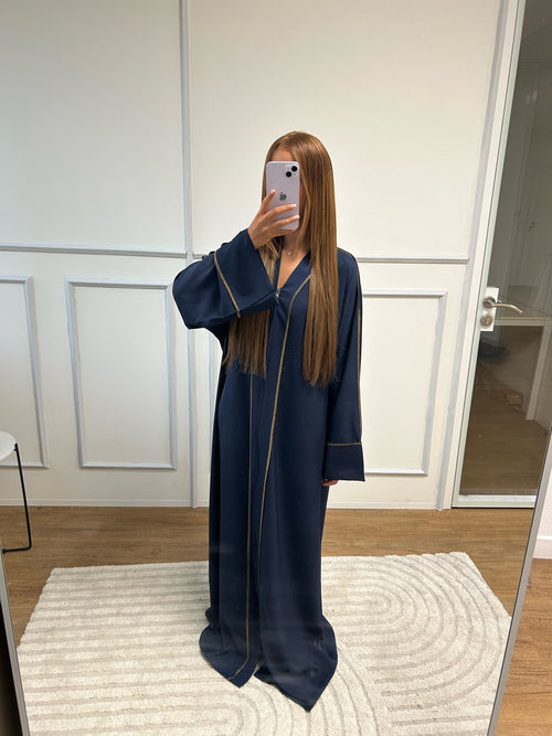 Abaya à Zip (bleu)